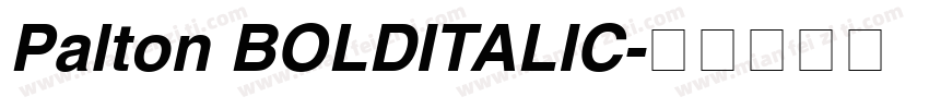 Palton BOLDITALIC字体转换